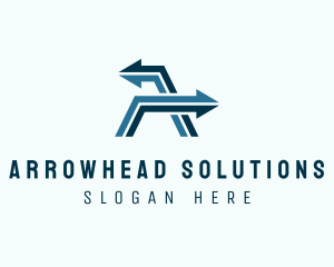 Logistics Arrow Letter A  logo design