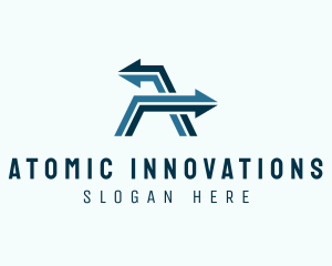 Logistics Arrow Letter A  logo design