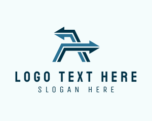 Courier Service - Logistics Arrow Letter A logo design