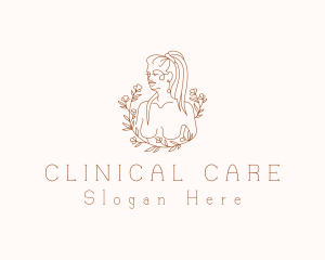 Woman Body Massage logo design