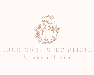 Woman Body Massage logo design