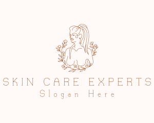 Woman Body Massage logo design