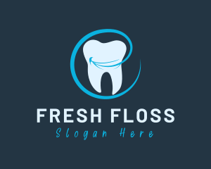 Floss - Happy Smile Tooth logo design