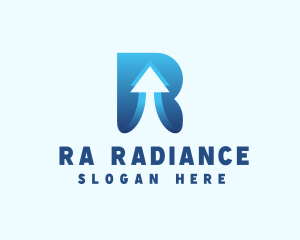 Finance Arrow Letter R logo design