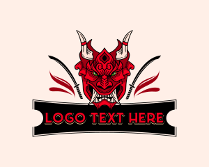 Festival - Japanese Oni Mask logo design