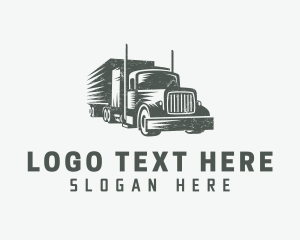 Truckload - Gray Truck Forwarding logo design