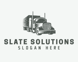 Gray Truck Forwarding logo design