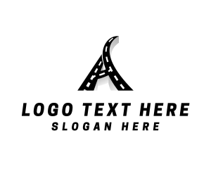 Freeway - Highway Letter A logo design