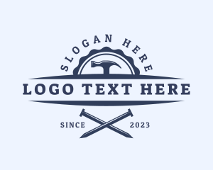 Woodwork - Hammer Badge Woodwork logo design