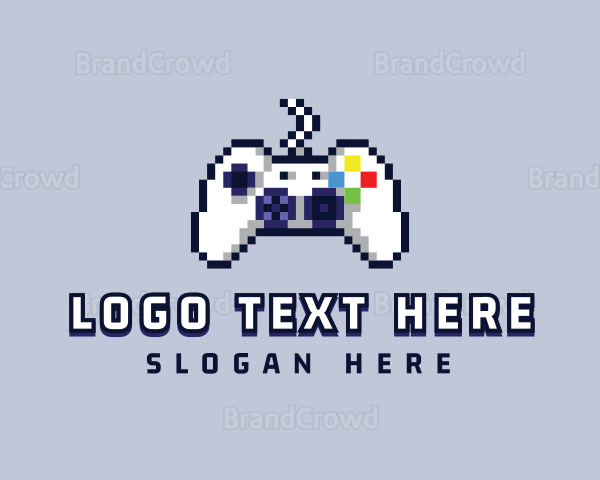 Game Console Pixel Controller Logo