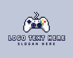 Controller - Game Console Pixel Controller logo design