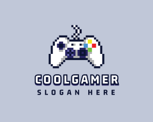 Game Console Pixel Controller Logo