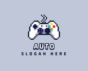 Game Console Pixel Controller Logo