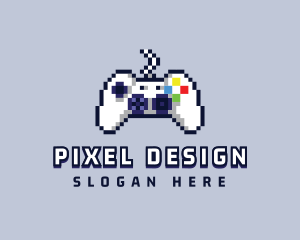 Game Console Pixel Controller logo design