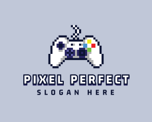 Game Console Pixel Controller logo design