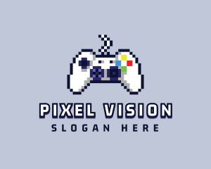 Game Console Pixel Controller logo design