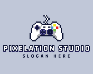 Game Console Pixel Controller logo design