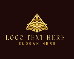 Gold - Elegant Real Estate Pyramid logo design