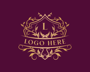 Luxe - Luxury Crest Floral logo design