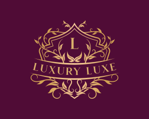 Luxury Crest Floral logo design