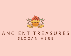 Organic Cupcake Dessert  logo design