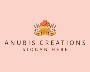 Organic Cupcake Dessert  logo design