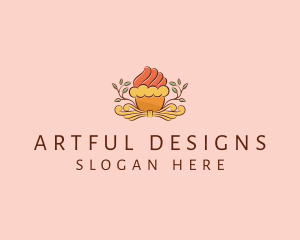 Organic Cupcake Dessert  logo design