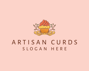 Organic Cupcake Dessert  logo design