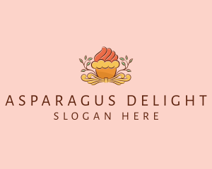 Organic Cupcake Dessert  logo design