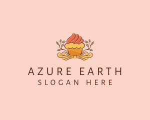 Organic Cupcake Dessert  logo design