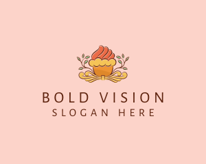 Organic Cupcake Dessert  logo design