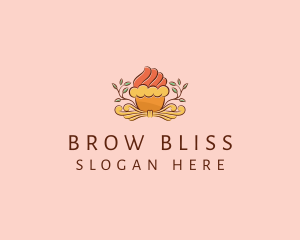 Organic Cupcake Dessert  logo design