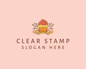 Organic Cupcake Dessert  logo design