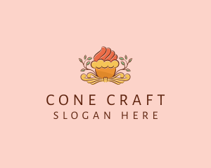 Organic Cupcake Dessert  logo design