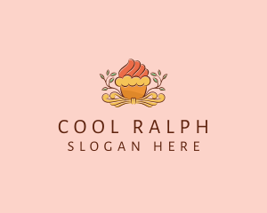 Organic Cupcake Dessert  logo design