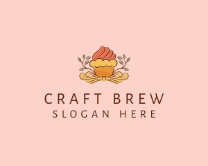 Organic Cupcake Dessert  logo design