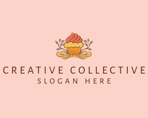 Organic Cupcake Dessert  logo design