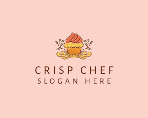 Organic Cupcake Dessert  logo design