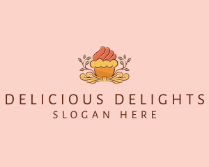 Organic Cupcake Dessert  logo design