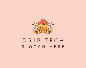 Organic Cupcake Dessert  logo design