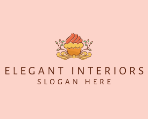 Organic Cupcake Dessert  logo design