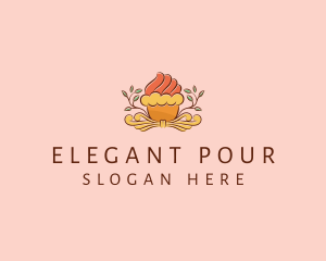 Organic Cupcake Dessert  logo design