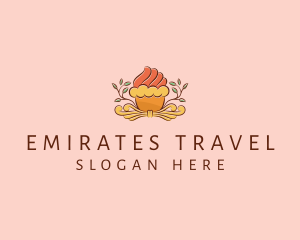 Organic Cupcake Dessert  logo design