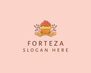 Organic Cupcake Dessert  logo design