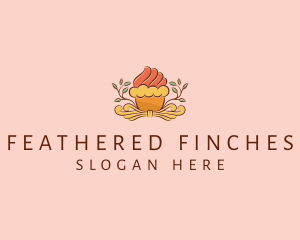 Organic Cupcake Dessert  logo design