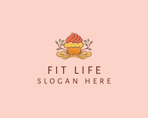 Organic Cupcake Dessert  logo design