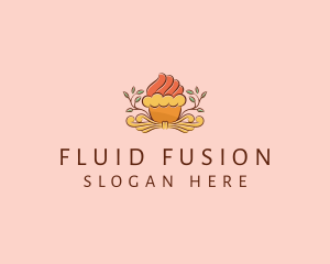 Organic Cupcake Dessert  logo design