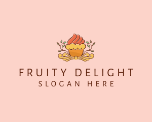 Organic Cupcake Dessert  logo design