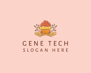 Organic Cupcake Dessert  logo design