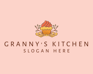 Organic Cupcake Dessert  logo design